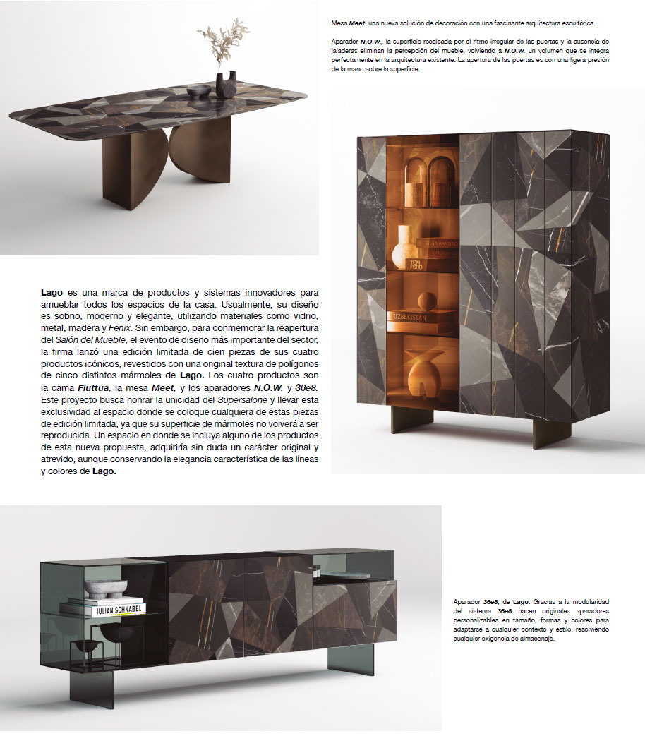 NUEVAS PROPUESTAS ITALIANAS EN MATERIA DE MUEBLES