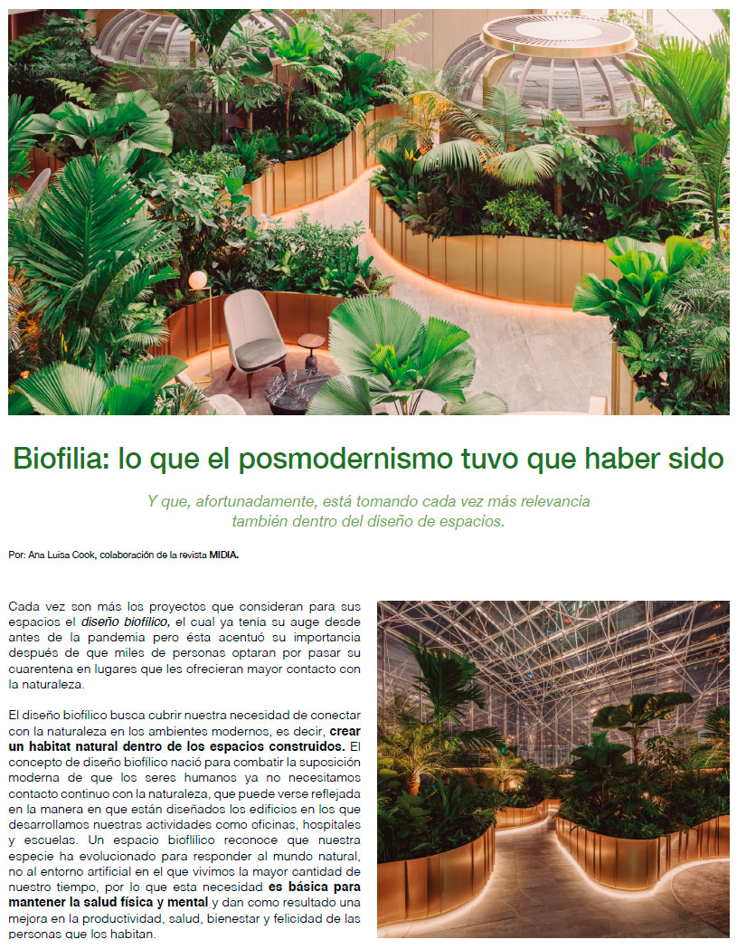 BIOFILIA: LO QUE EL POSMODERNISMO TUVO QUE HABER SIDO