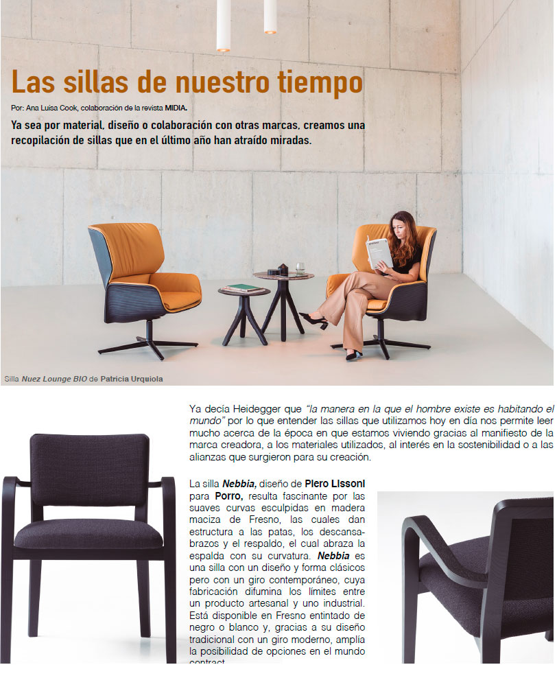 LAS SILLAS DE NUESTRO TIEMPO