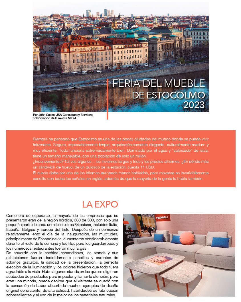 FERIA DEL MUEBLE DE ESTOCOLMO 2023