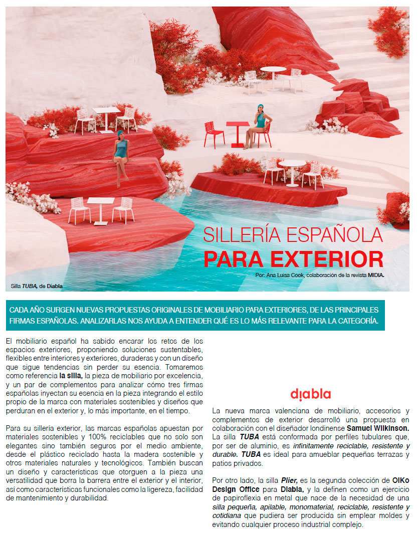 SILLERÍA ESPAÑOLA PARA EXTERIOR