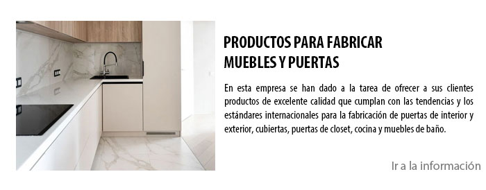 PRODUCTOS PARA FABRICAR MUEBLES Y PUERTAS
